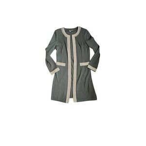 St John Black Studded Trim Knit Evening Jacket Size 8 Made in USA